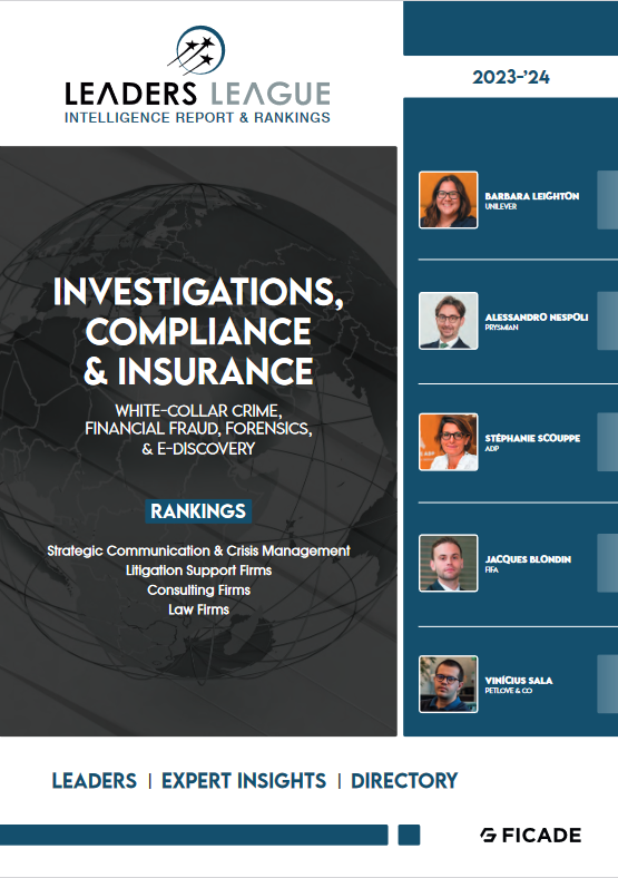 Leaders League Investigations, Compliance & Insurance 2023-2024: Ranking of the best French firms