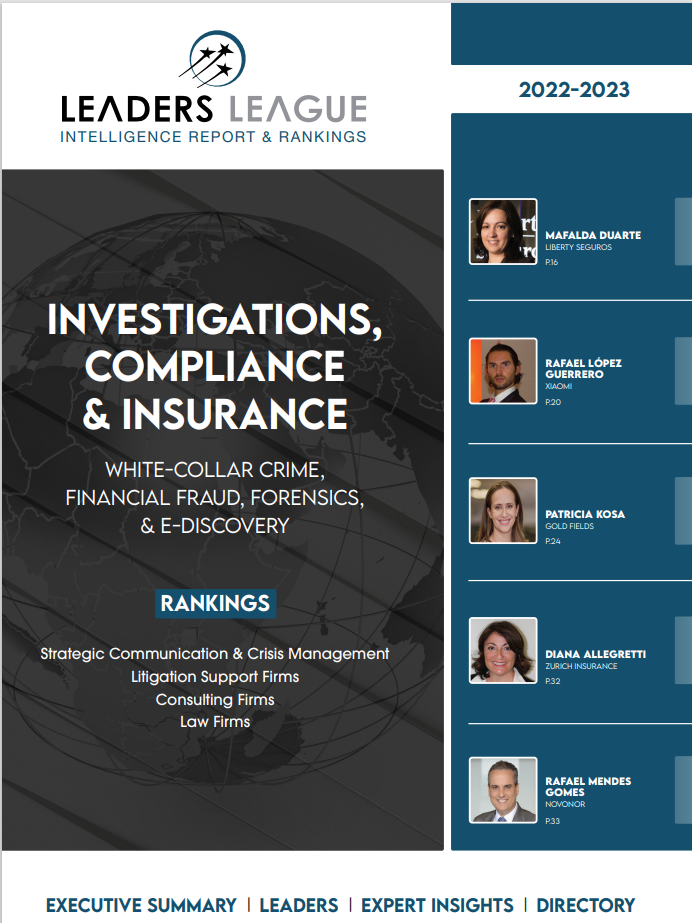 Leaders League Investigations, Compliance & Insurance 2022-2023: Ranking of the best French firms